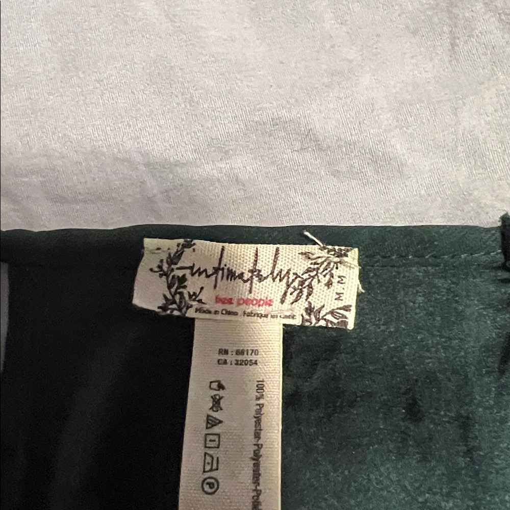 EUC Free people intimately Raven slip dress. Sz. Med. dk green. - Picture 6 of 6